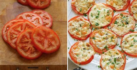 I love fresh ripe tomatoes right off the vine, and especially in chopped. Baked Parmesan Tomatoes - The Perfect Low Carb Snack ...