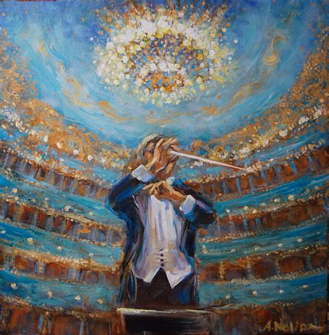 Conductor, 20 by 20 by 1.5 inches, Original painting by Alexandra