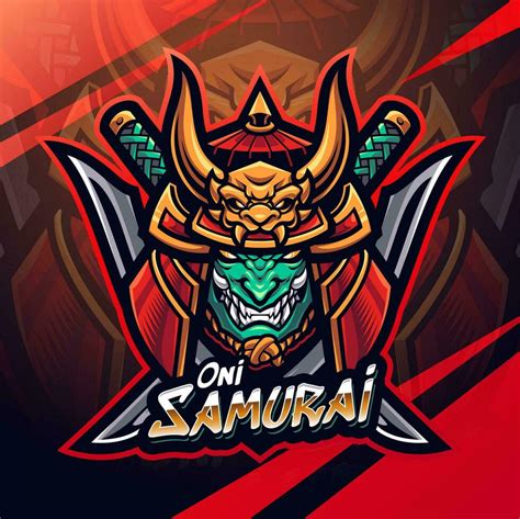 Oni Samurai Esport Mascot Logo Design 36581094 Vector Art At Vecteezy