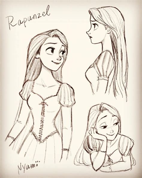 Desene In Creion Rapunzel