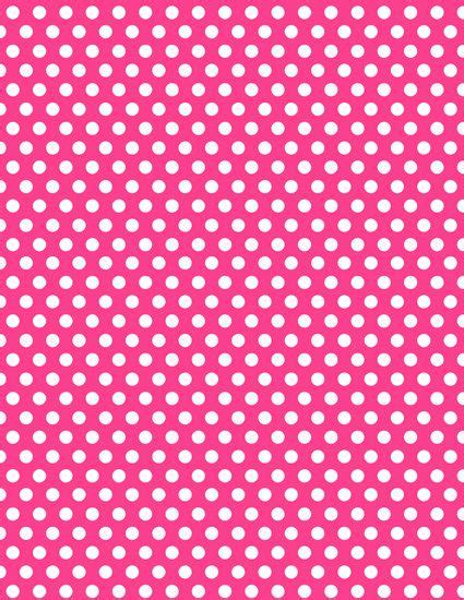 Instant Download Minnie Mouse Hot Pink Polka Dot Background Digital