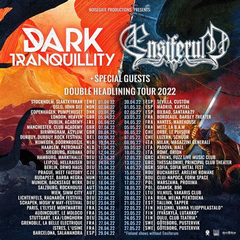 Dark Tranquillity Announce European Co Headline Tour For Spring 2022