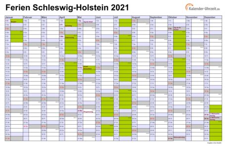 Dat kan erg handig zijn wanneer je op zoek bent naar een bepaalde. Ferien Schleswig-Holstein 2021 - Ferienkalender zum Ausdrucken