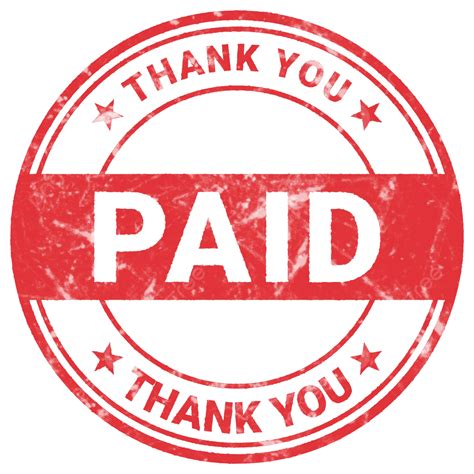 Paid Rubber Stamp Paid Stamp Rubber Thank You Stamp Png Transparent