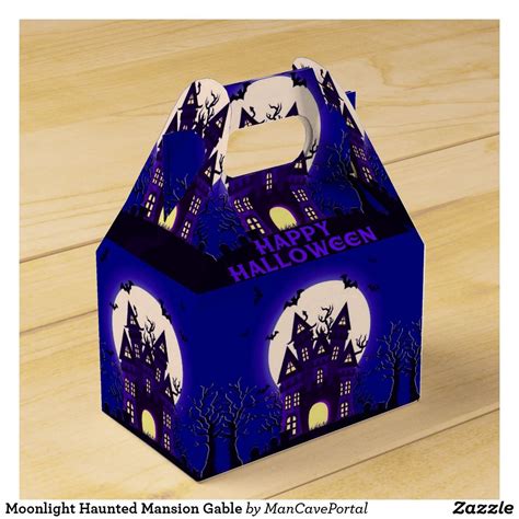 Moonlight Haunted Mansion Gable Favor Box Zazzle Haunted Mansion