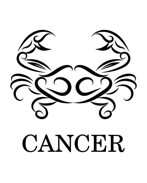 Cancer Star Sign Copy And Paste Cancer Zodiac Print Cancer