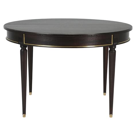 Maison Jansen French Louis Xvi Style Ebonized Oval Dining Table For