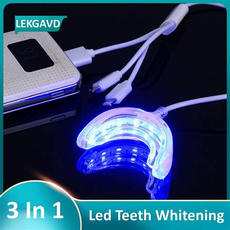 3 In1 Led Teeth Whitening 16 Lights Timed Smart Blue Light Oral Care