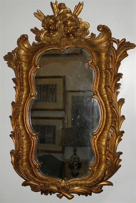 Antique 18c French Rococo Gilt Wood Mirror From Randy Esadas