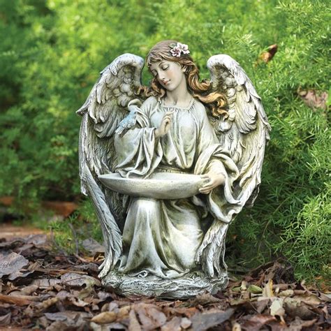 Napco Kneeling Angel Birdfeeder 17088 Angel Statues Angel Garden