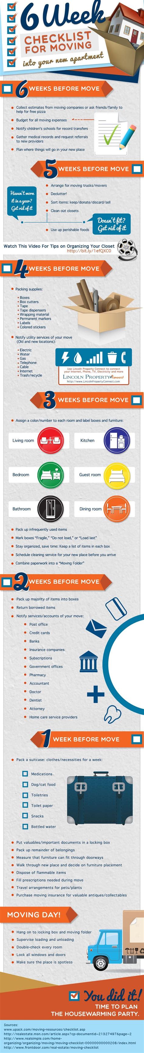 6 Week Checklist For Moving Into Your New Apartment Moving Checklist