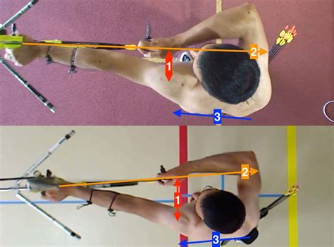 Recurve Set-Up Opening The Bow Comparison Overhead - Online Archery Academy