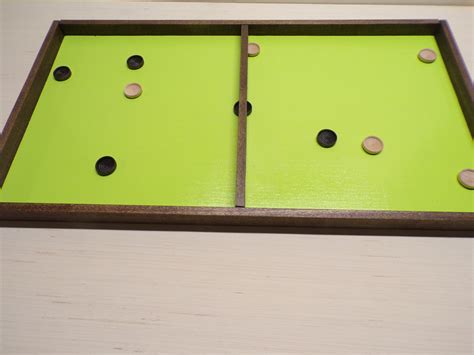 Shuffleboard, penny hockey, board game, wooden game, handmade game, tabletop game, party game ...