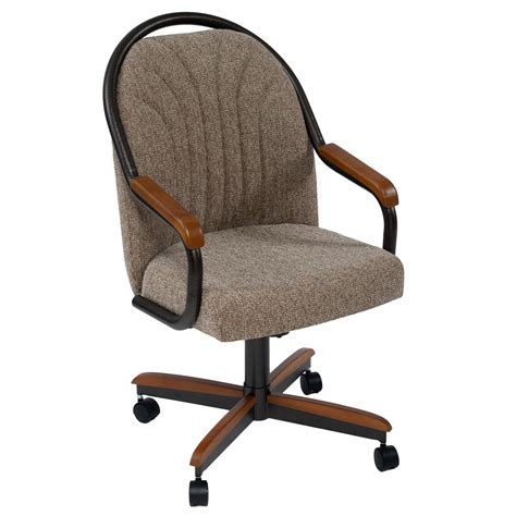 Casual Dining Cushion Swivel And Tilt Rolling Caster Chair 15300763