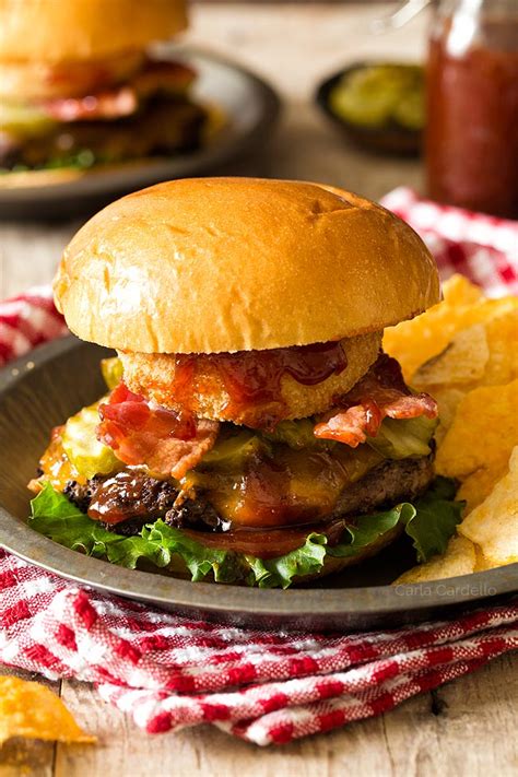 BBQ Bacon Burgers Homemade In The Kitchen