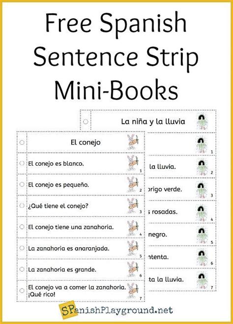 Spanish Sentence Strips And Mini Books Spanish Playground Spanish