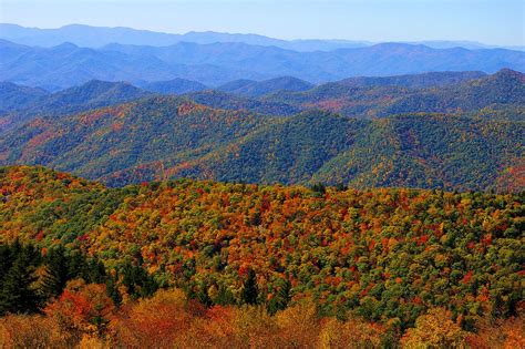 Fall Color Along The Blue Ridge Parkway In The North Carolina Mountains