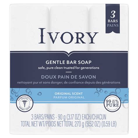 Ivory Gentle Bar Soap Original Scent 317 Oz 3 Count
