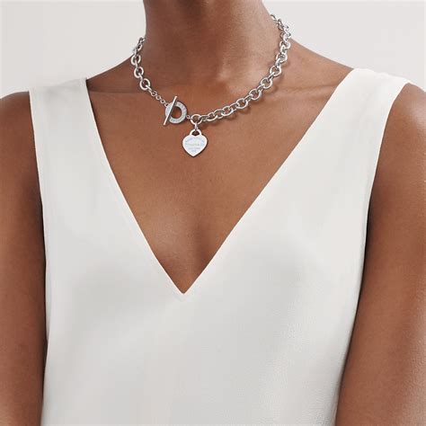 Tiffany And Co Return To Tiffany™ Heart Tag Toggle Necklace In Silver