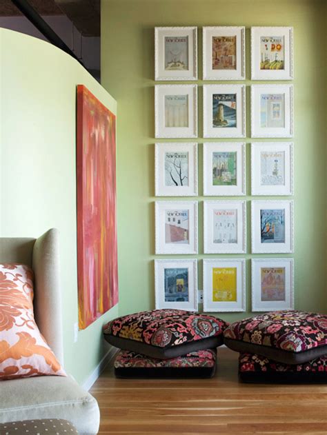 A great gallery wall can be just pictures, whether art or photos. Creative Wall Displays: Gallery Walls and more! | landeelu.com
