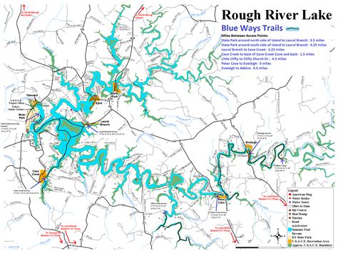 New Kayak Trail Map For Rough River Lake Greater Rough River Realty