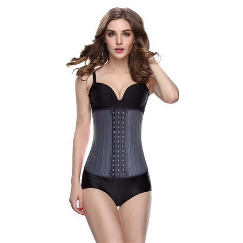 25 steel boned waist trainer corset underbust latex shapewear corselet waist cincher models