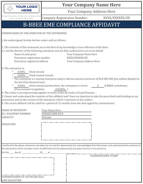 B Bbee Eme Affidavit Sa Company Registrations