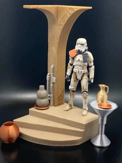 Custom Jabbas Palace Stair Diorama For 375 Star Wars Figure 118