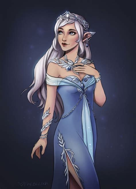 Elf Queen By Faebelina On Deviantart Queen Drawing Moon