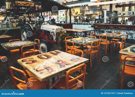 Dining Area Inside Anaheim Packing House Editorial Photography Image