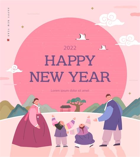 Premium Vector Korea Lunar New Year New Year Illustration
