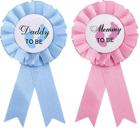 suxm pack of 2 dad and mom badge pins mom and dad badge pins gender reveals ideal t for