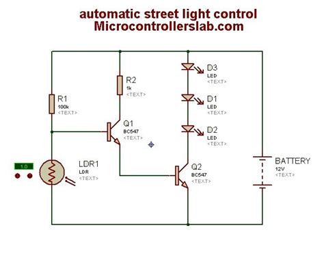 The device ideally produces light every night of the year and therefore the sun must supply enough energy for this purpose. Automatic street light control circuit diagram