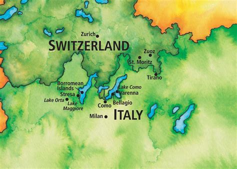 Map Of Italy And Switzerland Maping Resources
