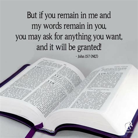 But If You Remain In Me And My Words Remain In You You May Ask For