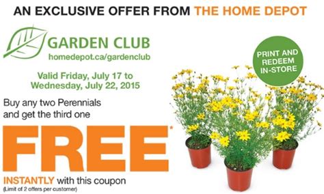 Canadian Daily Deals Home Depot Garden Club Perennials Buy 2 Get 1
