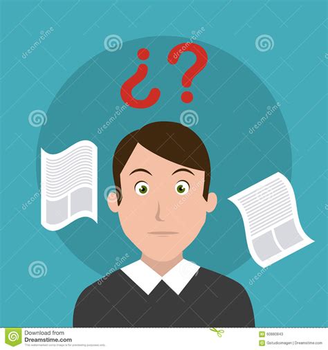 Office doubts stock vector. Illustration of adult ...