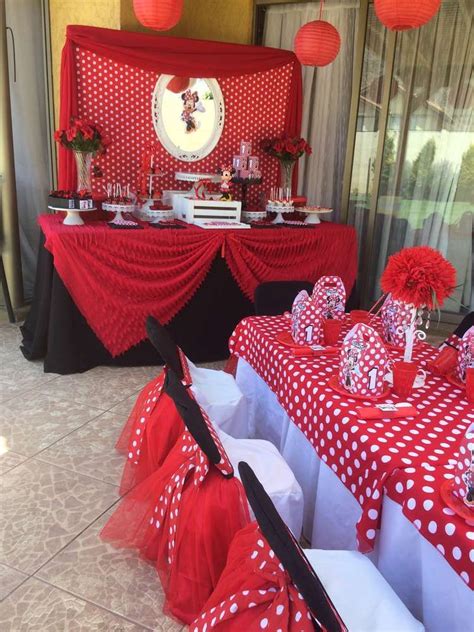 Minnie mouse themed birthday party decorations. Mickey Mouse / Minnie Mouse Birthday Party Ideas | Photo 1 ...