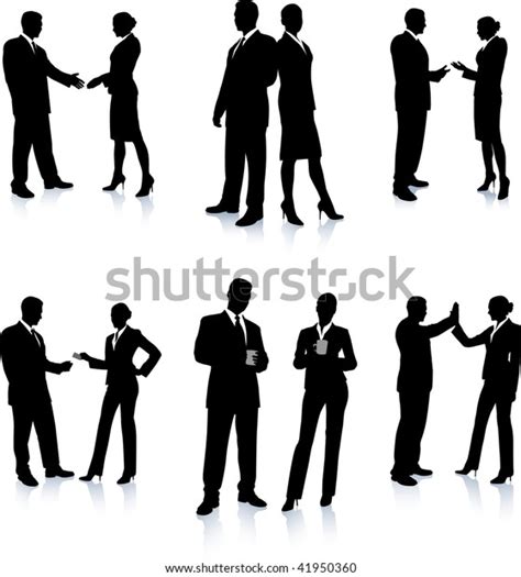 Young Business People Silhouettes Stock Vector Royalty Free 41950360
