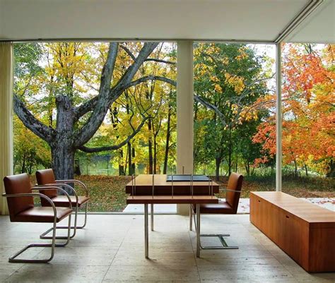 Unique Design The Renowned Farnsworth House By Mies Van Der Rohe Gaudi Amazing Architecture