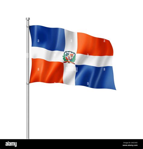 Dominican Republic Flag Isolated On White Stock Photo Alamy