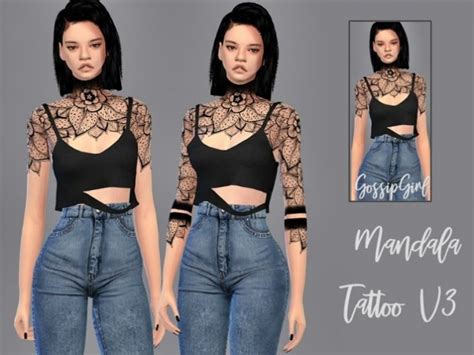 Mandala Tattoo V3 By Gossipgirl S4 At Tsr Sims 4 Updates