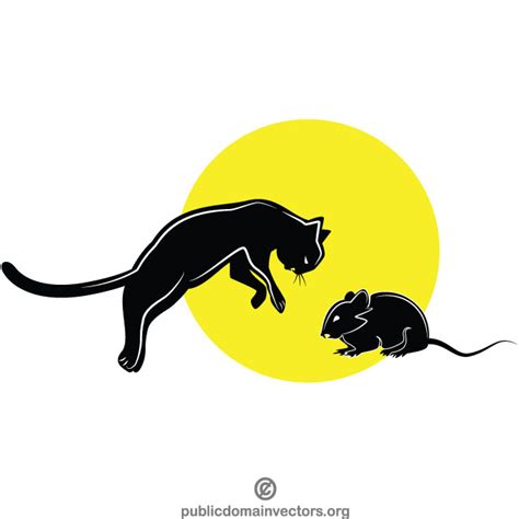 El gato y el ratón game ai Royalty Free Stock SVG Vector and Clip Art