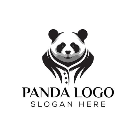 Premium Vector Silhouette Panda Cool Logo Awesome Mascot Panda Logo