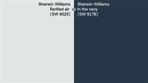 Sherwin Williams Rarified Air Vs In The Navy Side By Side Comparison