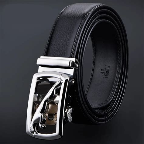 Genuine Leather Men Belt Automatic Buckle Designer Belts Men High