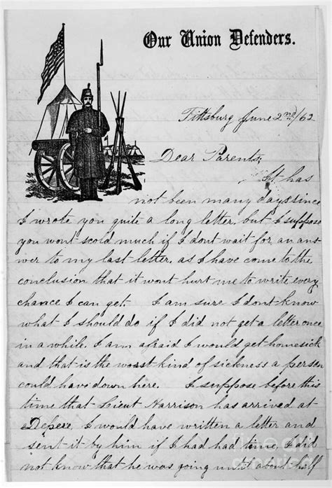 Civil War Letter 1862 Photograph By Granger