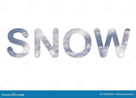 Word Snow On A White Background Stock Illustration Illustration Of