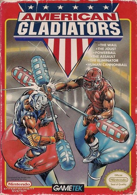 677 Examples Of Awesome Nes Box Art Ign American Gladiators Retro