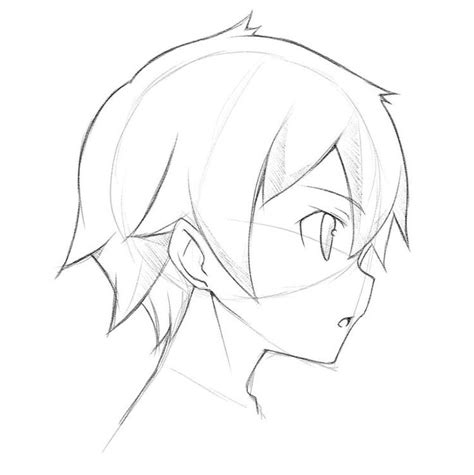 How to draw anime and manga ears animeoutline. Anime head reference | Anime head, Guy drawing, Anime drawings